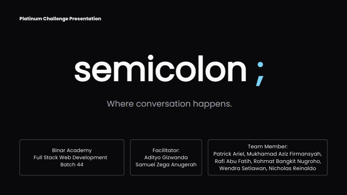 Semicolon