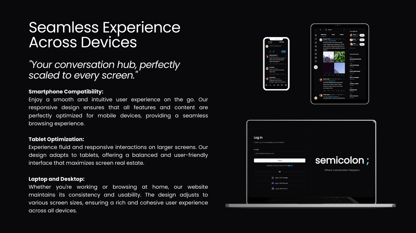 Your conversation hub, perfectly scaled to every screen